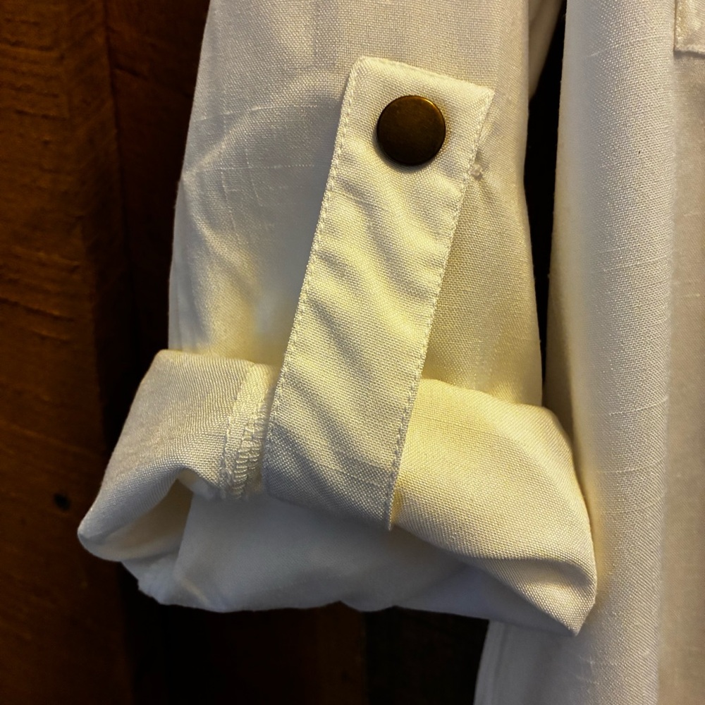 Super Cute Mid-Weight White Jacket by Mud Pie - Picture 5 of 8